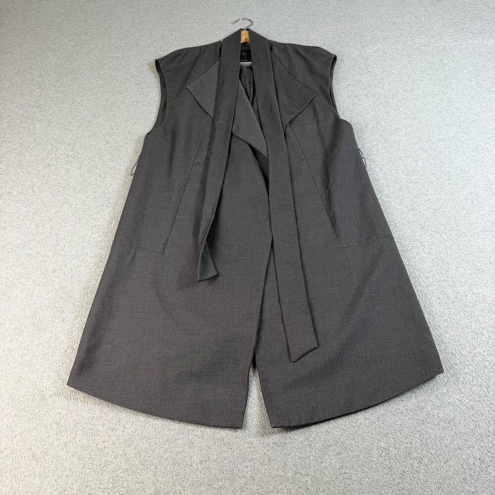 Kai-aakmann Vest Women Medium Gray Long Sleeveless Overcoat Heritage Academia